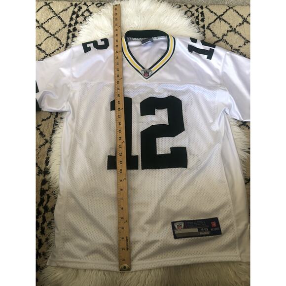 AARON RODGERS Jersey Green Bay Packers Football REEBOK NFL Equipment Size 48. E - Picture 2 of 9